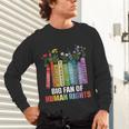 Women Floral Book Big Fan Of Human Rights Liberal Protest Unisex Long Sleeve T-Shirt