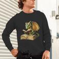 Women's Dragon Bookworm Reading Book Graphic Unisex Long Sleeve T-Shirt Women's Dragon Bookworm Reading Book Graphic Unisex Long Sleeve T-Shirt