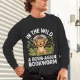 Women's Wild About Reading Book Reader Lion Zoo Animals Kids Unisex Long Sleeve T-Shirt Women's Wild About Reading Book Reader Lion Zoo Animals Kids Unisex Long Sleeve T-Shirt