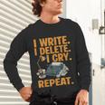 I Write Book Writer Author Book Writing Novelist Unisex Long Sleeve T-Shirt