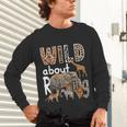 Zoo Animals Wild About Reading Books Reader Lover Librarian Unisex Long Sleeve T-Shirt