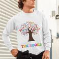100 Days In The Books Reading Teacher 100th Day Of School Premium Tri-Blend Unisex Long Sleeve T-Shirt