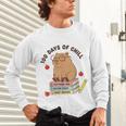 100 Days Of Chill Cute Capybara School Book Lover Unisex Long Sleeve T-Shirt 100 Days Of Chill Cute Capybara School Book Lover Unisex Long Sleeve T-Shirt