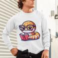 Adorable Book Lover Rattlesnake With Reading Glasses Cute Unisex Long Sleeve T-Shirt