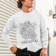 Adult Coloring Book Namaste Yoga Flowers Unisex Long Sleeve T-Shirt