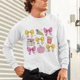 Apple Coquette Bow Books First Day Of School Back To School Unisex Long Sleeve T-Shirt Apple Coquette Bow Books First Day Of School Back To School Unisex Long Sleeve T-Shirt