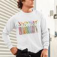 Applied Behavior Analysis Book Wildflower ABA RBT Therapist Premium Tri-Blend Unisex Long Sleeve T-Shirt