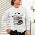 Boo Skeleton Skull Books Halloween Women School Teacher Kid Premium Unisex Long Sleeve T-Shirt