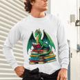 Book Dragon Reading Books Unisex Long Sleeve T-Shirt Book Dragon Reading Books Unisex Long Sleeve T-Shirt