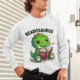 Book Lover Reading Dinosaur Readosaurus Library Unisex Long Sleeve T-Shirt