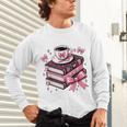 All Booked For Valentine's Teacher Coquette Bow Coffee Book Unisex Long Sleeve T-Shirt All Booked For Valentine's Teacher Coquette Bow Coffee Book Unisex Long Sleeve T-Shirt