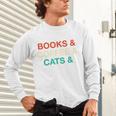 Books Coffee Cats Social Justice Unisex Long Sleeve T-Shirt