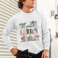 Bookshelves With Books & Plants Premium Unisex Long Sleeve T-Shirt