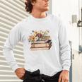Booktrovert Vintage Wildflowers Books For Book Lovers Unisex Long Sleeve T-Shirt