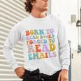 Born To Read Books Forced To Read Emails Reader Librarian Premium Unisex Long Sleeve T-Shirt