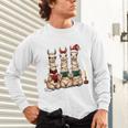 Christmas Three Llamas Reading Reading Books Llama Lover Unisex Long Sleeve T-Shirt Christmas Three Llamas Reading Reading Books Llama Lover Unisex Long Sleeve T-Shirt