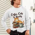 Coffee Cats And Books Lover For Women & Girls Coffee Unisex Long Sleeve T-Shirt Coffee Cats And Books Lover For Women & Girls Coffee Unisex Long Sleeve T-Shirt