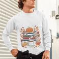 Cozy Autumn Books Fully Booked For Fall Books Pumpkin Unisex Long Sleeve T-Shirt
