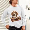 Cute Dog Beagle Reading Book Unisex Long Sleeve T-Shirt Cute Dog Beagle Reading Book Unisex Long Sleeve T-Shirt