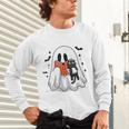 Cute Halloween Ghost Reading Book Unisex Long Sleeve T-Shirt Cute Halloween Ghost Reading Book Unisex Long Sleeve T-Shirt