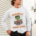 Cute Halloween Teacher Librarian Frankenstein Reading Books Unisex Long Sleeve T-Shirt Cute Halloween Teacher Librarian Frankenstein Reading Books Unisex Long Sleeve T-Shirt