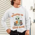 Cute Halloween Teacher Librarian Mummy Reading Books Unisex Long Sleeve T-Shirt