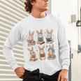 Cute Teacher Bunny Rabbit Reading Easter Bunnies Book Lovers Unisex Long Sleeve T-Shirt Cute Teacher Bunny Rabbit Reading Easter Bunnies Book Lovers Unisex Long Sleeve T-Shirt