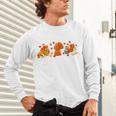 Cute Turkey Reading Book Librarian Bookworm Thanksgiving Men Unisex Long Sleeve T-Shirt