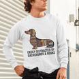 Dachshund Dog Dachshund Decor Books Nerds Dachshund Unisex Long Sleeve T-Shirt