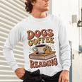 Dogs Coffee Reading Book Lover Unisex Long Sleeve T-Shirt Dogs Coffee Reading Book Lover Unisex Long Sleeve T-Shirt