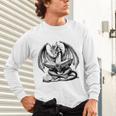 Dragon Reading Book Bookworm Books Dragon Lover Learning Unisex Long Sleeve T-Shirt