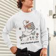 Goose With Books Cute Bookworm Reader Unisex Long Sleeve T-Shirt