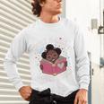 Just A Girl Who Loves Books Cute African American Afro Unisex Long Sleeve T-Shirt Just A Girl Who Loves Books Cute African American Afro Unisex Long Sleeve T-Shirt
