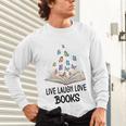 Live Laugh & Love Books Reading Butterfly Book Lover Bookish Premium Unisex Long Sleeve T-Shirt Live Laugh & Love Books Reading Butterfly Book Lover Bookish Premium Unisex Long Sleeve T-Shirt