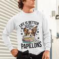 Papillon Dog Breed Life Is Better With Books And Papillons Unisex Long Sleeve T-Shirt Papillon Dog Breed Life Is Better With Books And Papillons Unisex Long Sleeve T-Shirt
