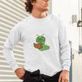 Professional Bookworm Reading Lover Cute Worm Glasses Book Unisex Long Sleeve T-Shirt