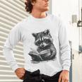 Raccoon With Book Cute Raccoons Reading Books Unisex Long Sleeve T-Shirt