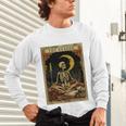 The Reader Tarot Card Book Lover Skeleton Art Goth Style Unisex Long Sleeve T-Shirt