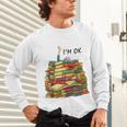 Reading Books Librarian Reader Nerd I'm Ok Teacher School Unisex Long Sleeve T-Shirt