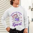 Reading Is My Favorite Sport Saying Quote Book Lovers Unisex Long Sleeve T-Shirt