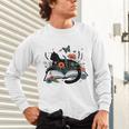 Retro Cute Cat Floral Book Librarian Vintage Floral Cat Book Unisex Long Sleeve T-Shirt Retro Cute Cat Floral Book Librarian Vintage Floral Cat Book Unisex Long Sleeve T-Shirt