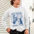Sarcastic Anti Social Book Club Cat Skull Book Lover Unisex Long Sleeve T-Shirt Sarcastic Anti Social Book Club Cat Skull Book Lover Unisex Long Sleeve T-Shirt