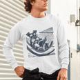 Schnauzer Hammock Reading Book Schnauzer Glasses Unisex Long Sleeve T-Shirt