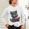 Scottish Terrier Reading a Book Dog Unisex Long Sleeve T-Shirt