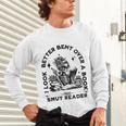 Smut Reader Skeleton Book Lover Dark Humor Art Premium Tri-Blend Unisex Long Sleeve T-Shirt