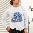 Unicorn Reading For Book Lovers Readers Unisex Long Sleeve T-Shirt Unicorn Reading For Book Lovers Readers Unisex Long Sleeve T-Shirt