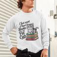 Vintage I Just Want To Read Books And Pet Cats Cat Raglan Baseball Tee Unisex Long Sleeve T-Shirt