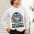 Wild About Reading Book Lover Penguin Unisex Long Sleeve T-Shirt