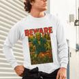 Zombie Tee Horror Movie Poster Vintage Comic Book Graphic Premium Unisex Long Sleeve T-Shirt