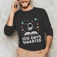 100 Days Smarter Astronaut Book 100th Day Girls Kids Women Unisex Long Sleeve T-Shirt